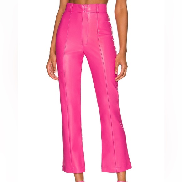 Bardot Pants & Jumpsuits Bardot Pink Vegan Leather Pants Poshmark